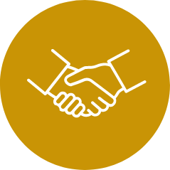 信頼できる職人と握手するイメージのアイコン