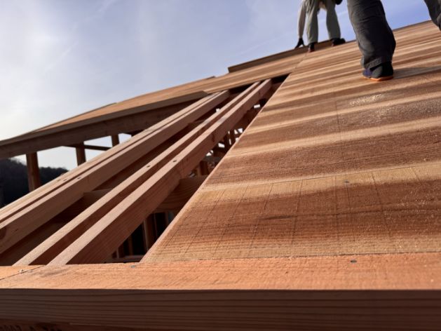 無垢材が使われてる様子